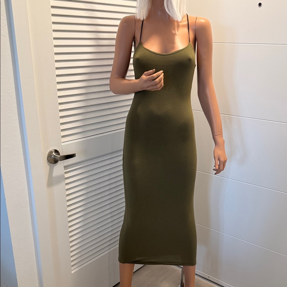 Alexander Wang T olive green T modal strapped cami small - Picture 8 of 15